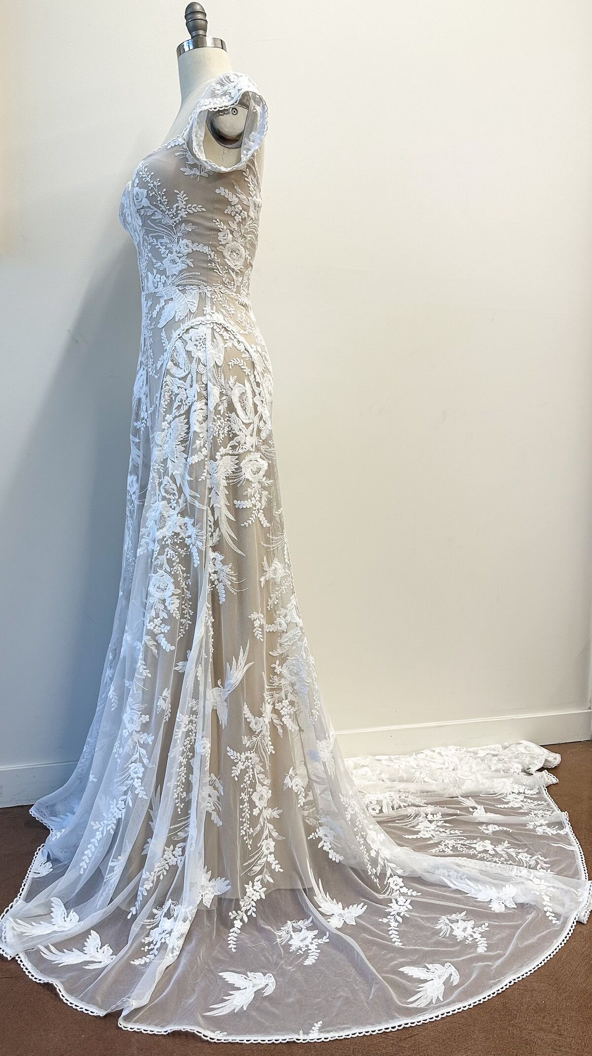 Christiana Off Shoulder Wedding Gown | Hummingbird Lace