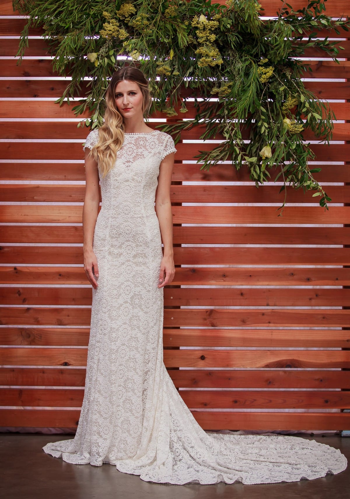 Nellia Lace Cap Sleeve Bridal Gown | California Elegance Nellia Lace Cap Sleeve Bridal Gown | California Elegance