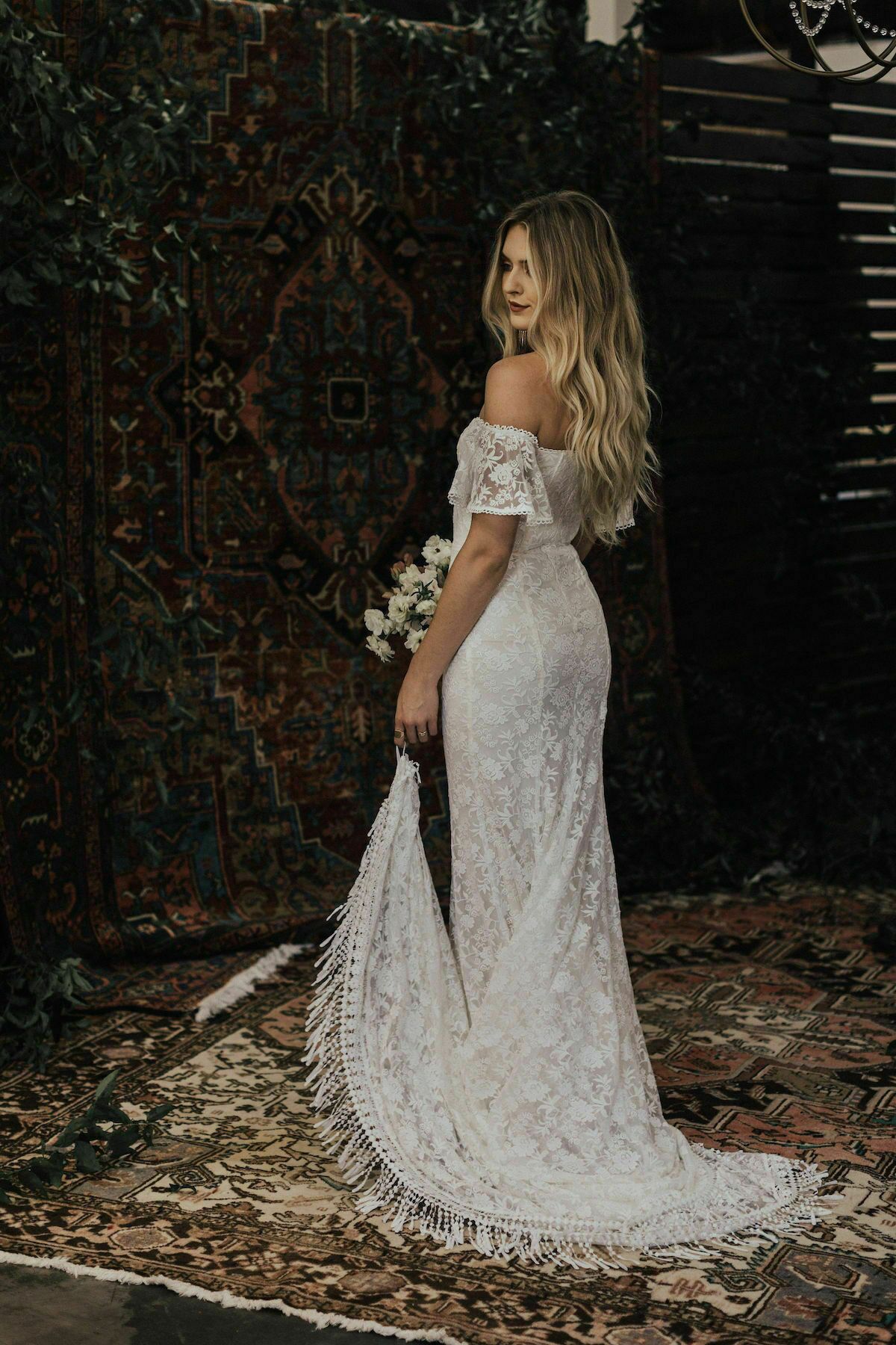 Nellia Lace Cap Sleeve Bridal Gown | California Elegance