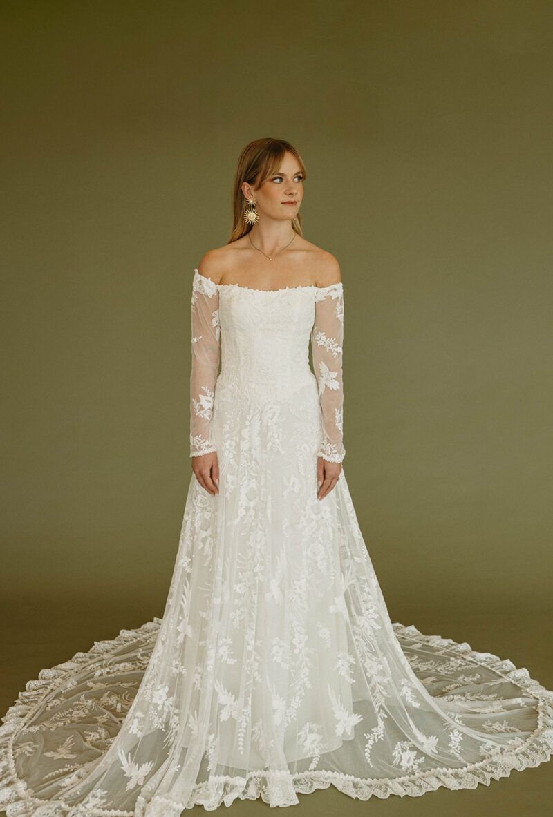 Long Sleeve Wedding Dresses | Bell Sleeve & Lace Styles