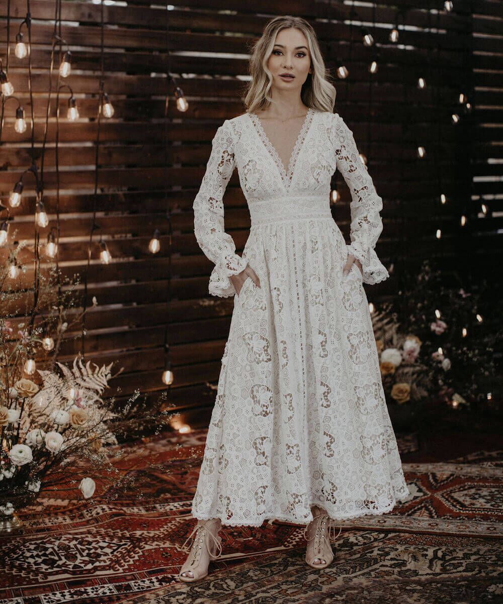 midi wedding dress Valerie Bridal or hens night outfit Meiere Midi - Ivory XL