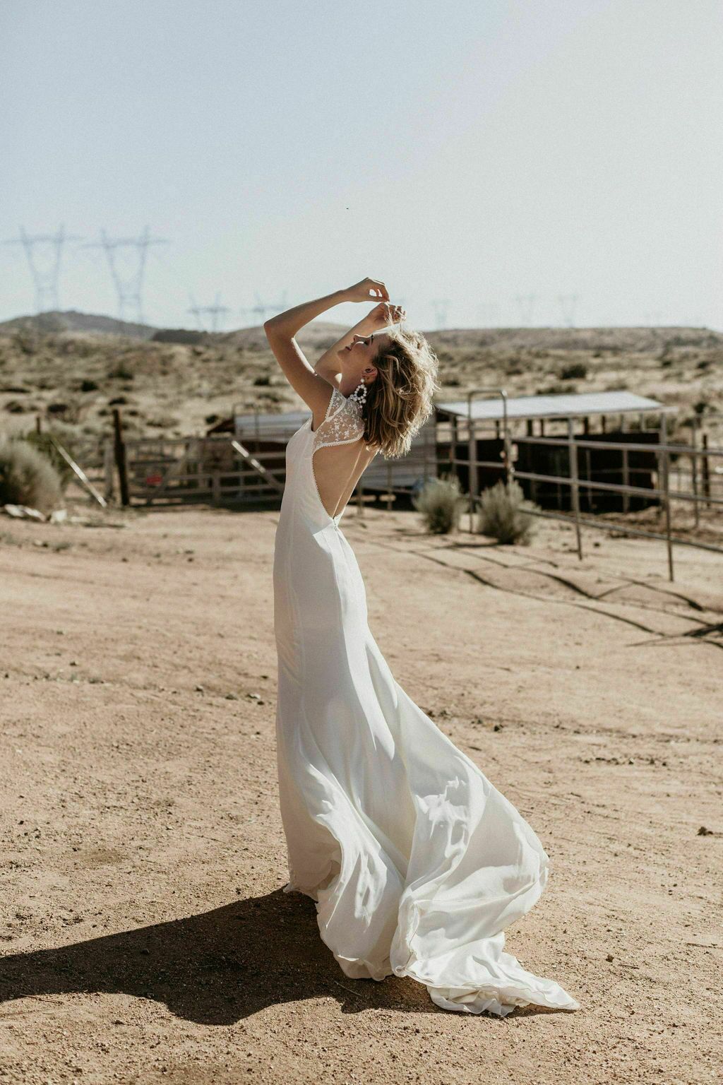 Evie Backless Minimalist Wedding Dress